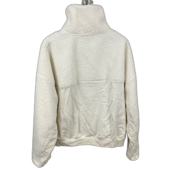 J. Crew Teddy Sherpa Button-Front Sweatshirt NWT Size Large - Picture 4 of 16